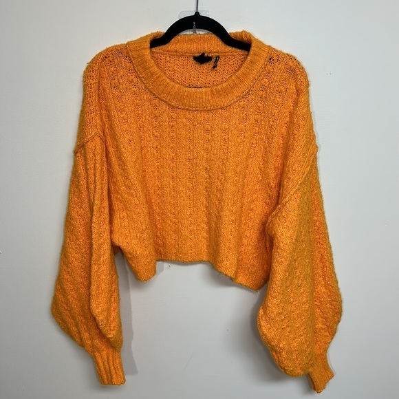Urban Outfitters Adeline Mock Neck Sweater Orange Small - Picture 3 of 6